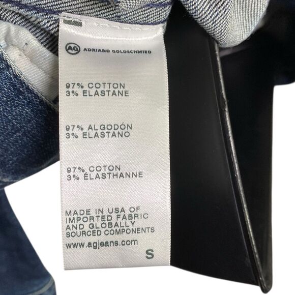 AG Adriano Goldschmied Womens Small Trucker Jean Jacket Blue Denim Western NEW - Picture 13 of 14